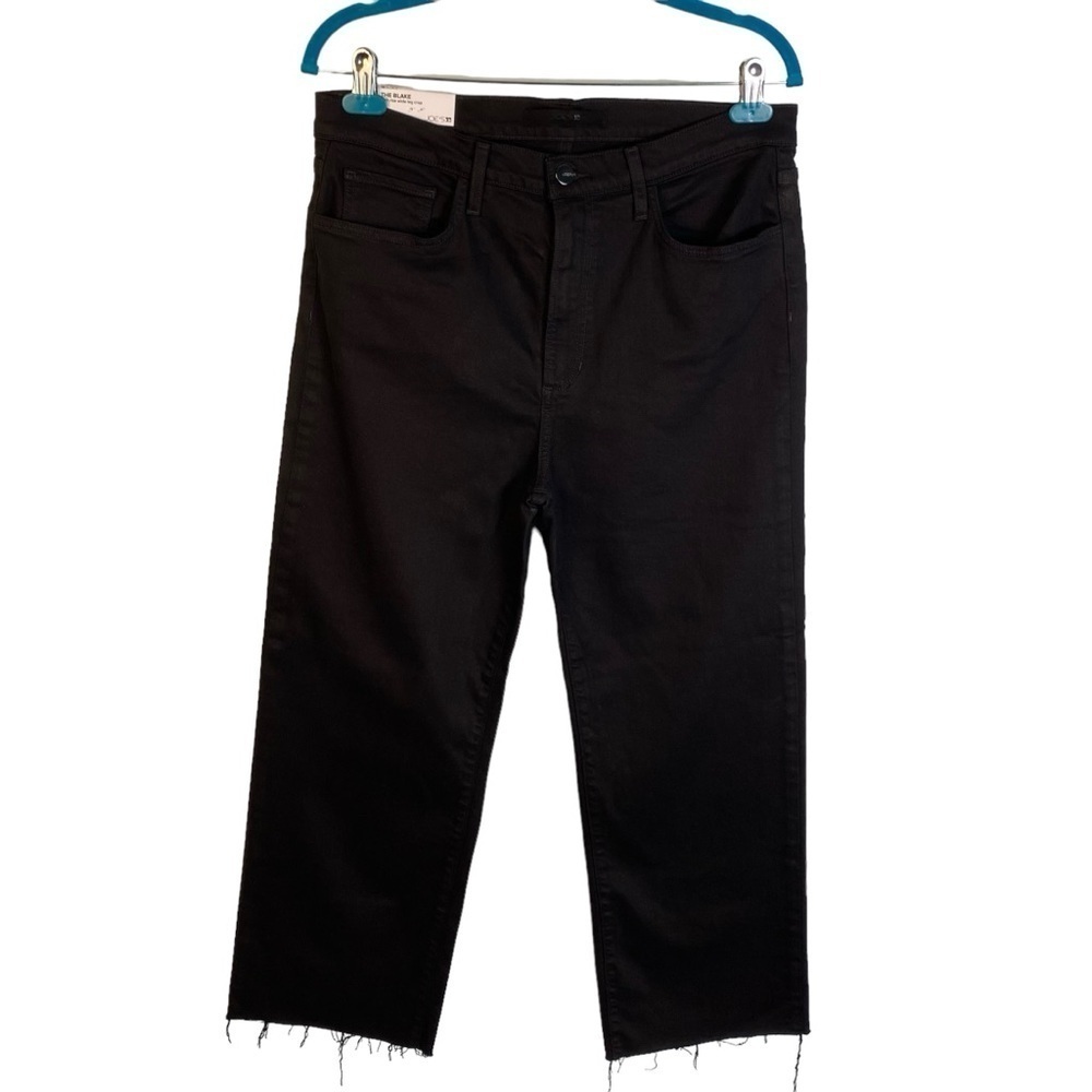 The Blake High Rise Wide Leg Cropped Raw Hem - Picture 3 of 10